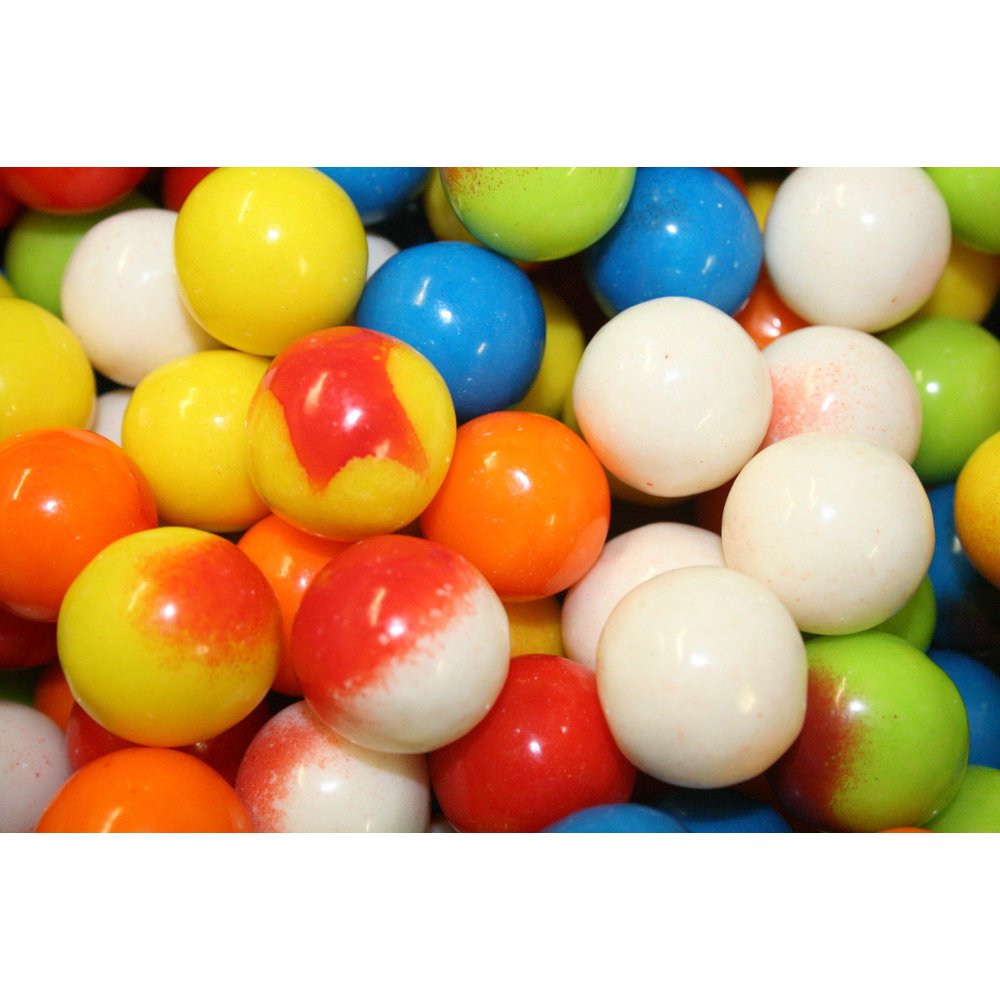 BAYSIDE CANDY GUMBALLS LIGHTNING BOLTS BUBBLE GUM 25mm or 1 inch, 5LBS