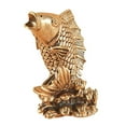 thumbnail image 2 of Estatua de latón Strade Fareast Limited Figura de cobre pisapapeles carpa Feng Shui dorado, 2 of 8