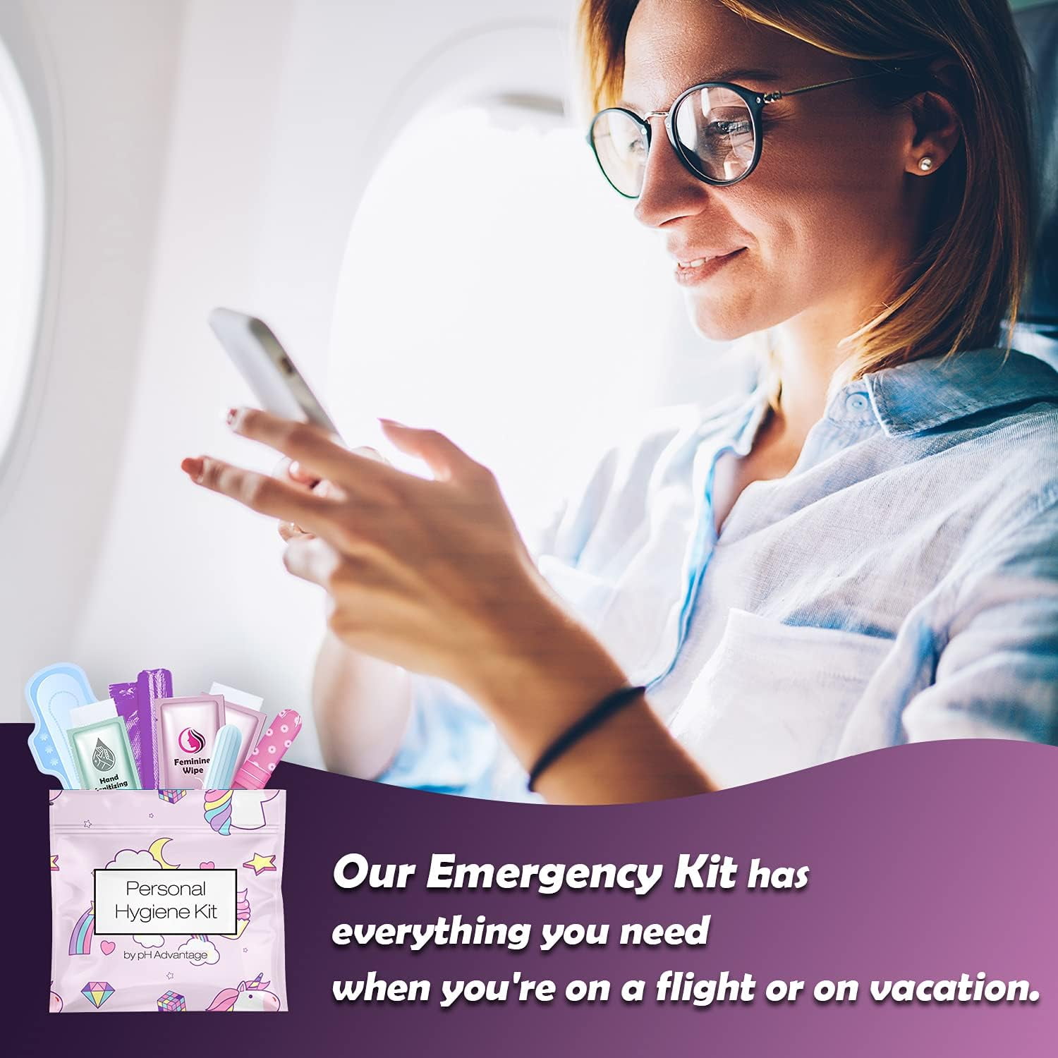 Essential Period Pouch for Teen Girls in School, Travel, and Daily Use - 10 Piece Toiletry Kit