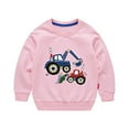 thumbnail image 2 of Cethrio Kids Boys Sweatshirts, Printed Long Sleeve Cotton Pullover Tops Pink Size 9-12 Month, 2 of 3