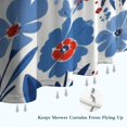 thumbnail image 6 of Pioneer Flower Floral Print Pattern Shower Curtain 84"x72" ,Bathroom Decorative Shower Curtains Set with 12 Hooks,Modern Waterproof Washable Shower Curtain, 6 of 6