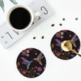 thumbnail image 4 of Yiaed Humming Bird Print Leather Coasters for Drinks - Cup Coasters Coffee Table Kitchen Table Bar, Home & Office Gifts Handmade Drink Coasters-Round Shape, 4 of 6