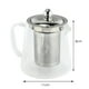 thumbnail image 4 of 2X 5 Buen Borosilicato Tetera de Vidrio con Acero Inoxidable 304 Colador de Infusor Herramienta para Calentar Café, Tetera Juego de Caldera 380ML, 4 of 5