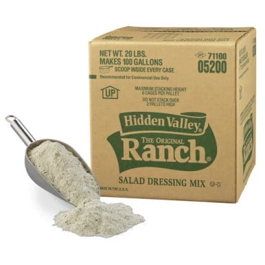 Hidden Valley Original Ranch Bag In Box Dressing Mix 20 Lbs- Yields 100 Gallons