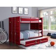 thumbnail image 2 of ACME Cargo Full/Full Bunk Bed in Red, 2 of 6