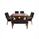 thumbnail image 1 of Comedor color negro para 6 personas de madera de parota, 1 of 9