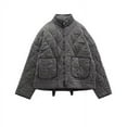 thumbnail image 1 of Chaquetas de Invierno para mujer, abrigo cálido con bolsillo, chaqueta holgada informal, prendas de vestir exteriores Vintage, Parkas para mujer, 1 of 5