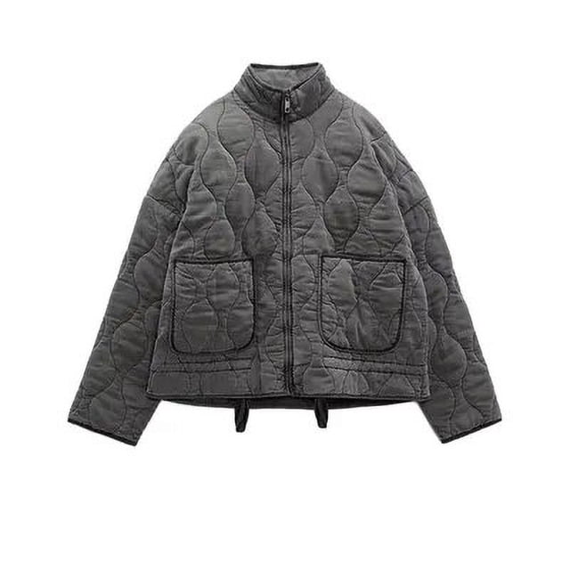 Chaquetas de Invierno para mujer, abrigo cálido con bolsillo, chaqueta holgada informal, prendas de vestir exteriores Vintage, Parkas para mujer