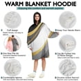 thumbnail image 5 of Black White Gold Wave Marble Wearable Oversized Blanket,Wearable Blanket Hoodie for Adults,Cozy Hooded Blankets with Super Pockets,Super Warm Fuzzy Pullover for Women & Men, 5 of 6