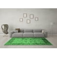 thumbnail image 3 of Ahgly Company Indoor Square Oriental Emerald Green Industrial Area Rugs, 6' Square, 3 of 4