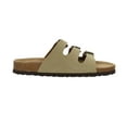thumbnail image 4 of Cushionaire Lela Cork Footbed Sandal for Women - Triple Band Slide Sandal with Genuine Suede Insoles and +Comfort, 4 of 5
