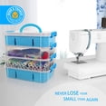 thumbnail image 5 of Bins Things 4 Trays Light Blue Craft Organizers & Storage Box, 5 of 8