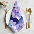thumbnail image 2 of Spring Purple Hydrangea Cloth Napkins, Country Flowers Garden Plants Washable and Reusable Dinner Napkins Set of 8, Table Napkin for Kitchen Party Birthday Wedding Hotel Housewarming 20"x20", 2 of 9