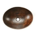 thumbnail image 2 of VO17WDB Oval Wired Rimmed Vessel Hammered Copper Sink, 2 of 4