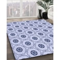 thumbnail image 3 of Ahgly Company Machine Washable Indoor Rectangle Transitional Lavender Blue Area Rugs, 5' x 7', 3 of 7