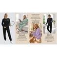 thumbnail image 4 of UVN Outfit Set for Women Long Sleeve Tops and Jogger Pants 2 Piece Matching Set with Pockets, 4 of 9