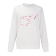 thumbnail image 3 of Pavied Chandails à Capuchon pour Femmes, Chandails à Capuchon Graphiques, Chandail en Molleton Graphique Imprimé Saint-Valentin Col Rond Pull Ample Chemise Légère Hauts, Chandail en Molleton Femmes, Chandails en Molleton Col Rond, Blanc L, 3 of 8