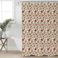 thumbnail image 6 of Shower Curtains Vintage Floral Bath Curtain Spring Flower Birds Waterproof Bathroom Shower Curtain Set with Hooks Decoration 72 x 72 Inches, 6 of 7