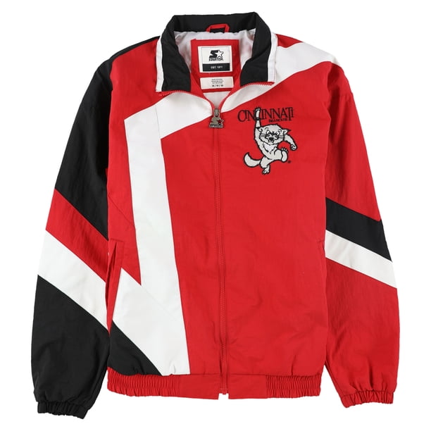 STARTER Chaqueta cortavientos Cincinatti Bearcats para hombre, rojo, mediano