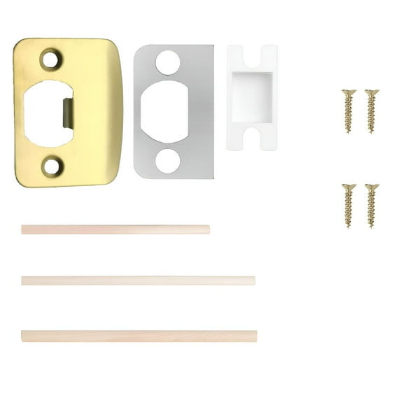 ZEPARO Door Lock Strike Plate with Spacer Shim Door Security Lock Repair Kits D Type