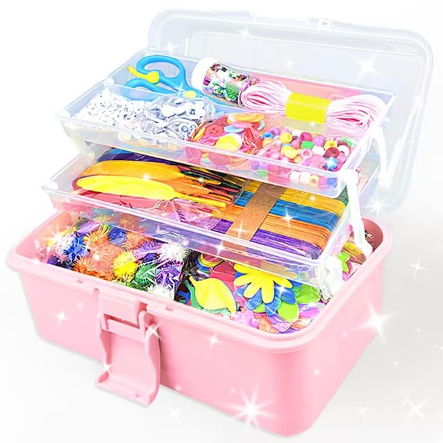 Craft Kit VLUSSO, 3000 piezas, suministros de manualidades para niños