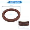 thumbnail image 6 of Unique Bargains Universal Oil Seal TC Double Lip W Steel Spring Seal Ring Rotary Shaft Seal High Pressure FKM Rubber Brown 2 Pcs 75x100x10mm, 6 of 7