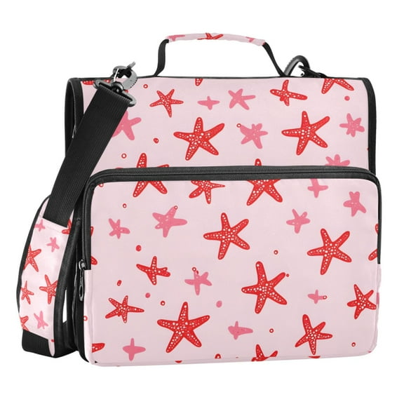 ALAZA Zipper Binder Starfish 3 Ring Trapper Keeper File Folder Organizer Bag
