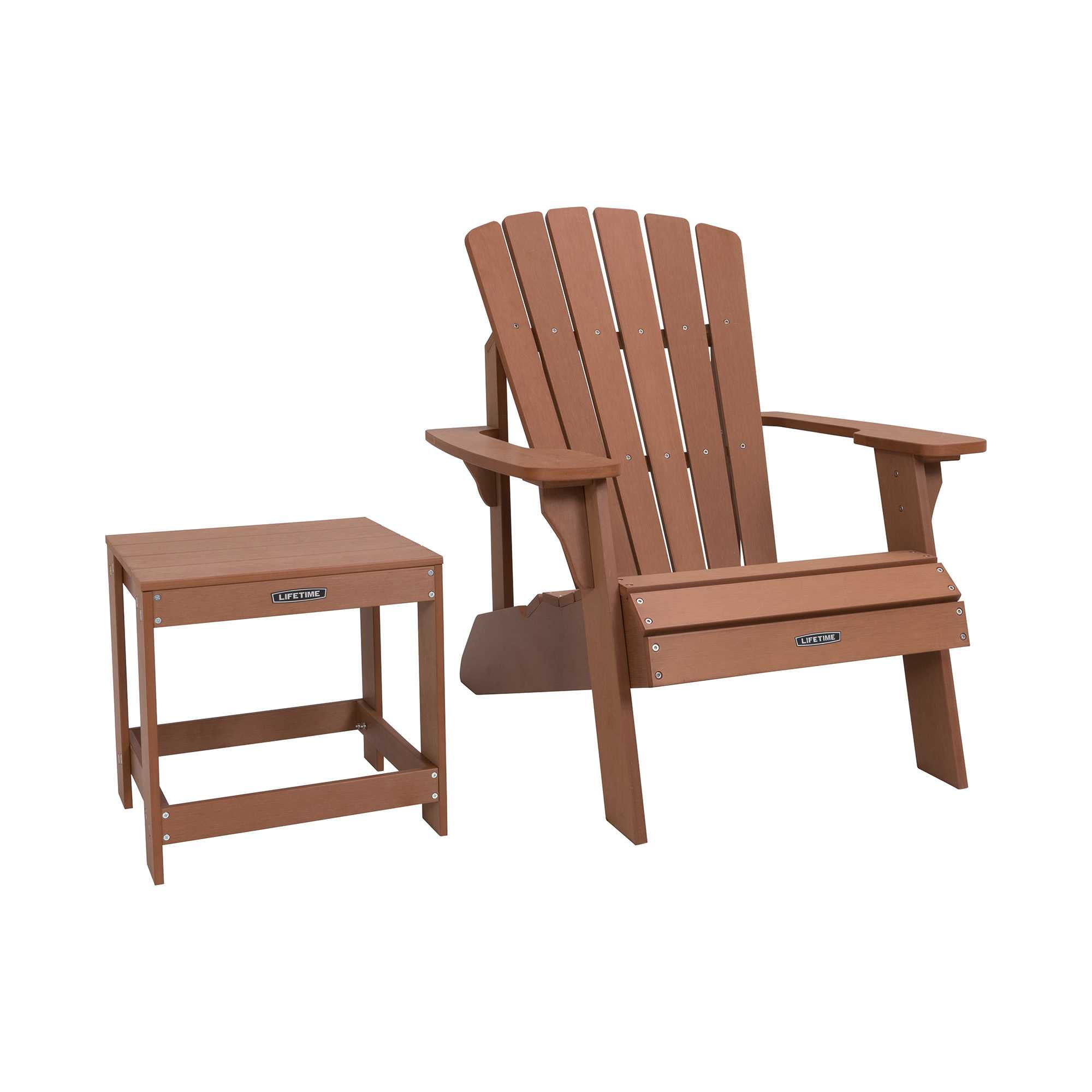 Lifetime Outdoor Adirondack End Table, Brown (60246)