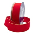 thumbnail image 1 of Cinta decorativa Royal Imports de terciopelo rojo, impermeable, 6,4 cm, 46 m, 1 of 7