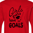 thumbnail image 4 of Inktastic Girls Gotta Have Goals Hockey Player Long Sleeve Youth T-Shirt, 4 of 5
