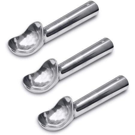 

Aluminum Ice Cream Scoop Thermal Handle Non-Stick and Easy to Use Simple One Piece Aluminum Design Easy Release 3 Pieces