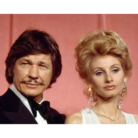 Charles Bronson & Jill Ireland Candid In Evening Glamour Outfit Press Photograph