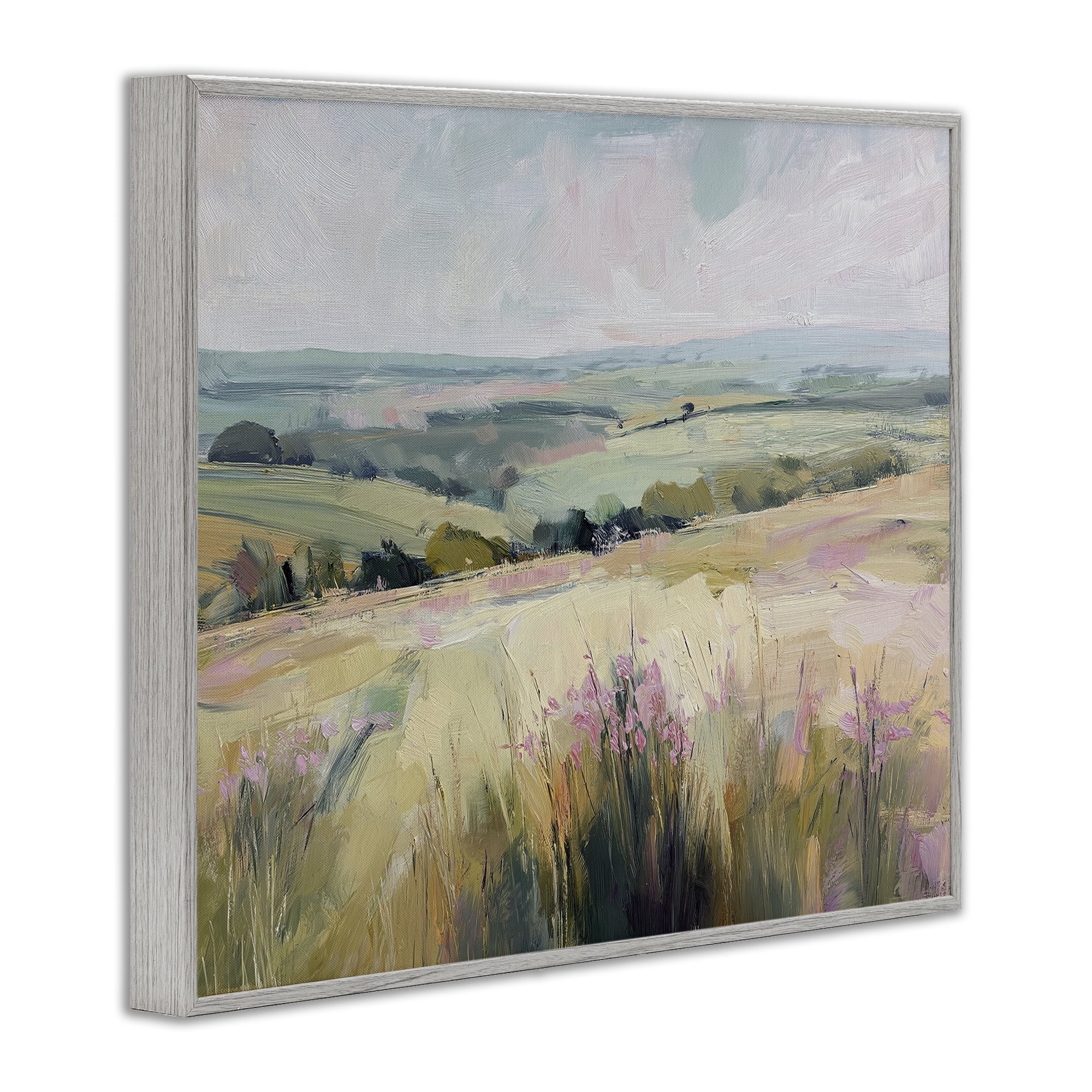 Stupell Industries Summer Meadow Viewpoint Gray Framed Giclee Art, design by Svetlana Aleynikova