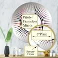 thumbnail image 3 of Designart "The Machinery of Magenta Factory" Factories Starburst Round Wall Mirror - Architecture Oval Printed Decorative Mirror - Multiple Color Options, 3 of 5
