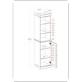 thumbnail image 5 of 100% Solid Wood 16.5" Bathroom Storage Cabinet with Solid Doors and Adjustable Shelves, Gray, 5 of 5