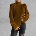 thumbnail image 5 of Oversized Winter Sweater Women High Neck Polyester Knit Top Thick Pullover Long Sleeves Cable Weaving Casual Loose Fit, 5 of 7