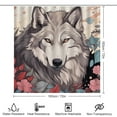thumbnail image 2 of Funny Glasses Wolf Shower Curtain Sets with Rugs 4 Piece Rustic, 2 of 7