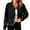 Black, variant on Pimfylm Women's Cable Knit Button Up Jacket Long Sleeve Baseball Collar Casual Bomber Jackets Blue, 3XL