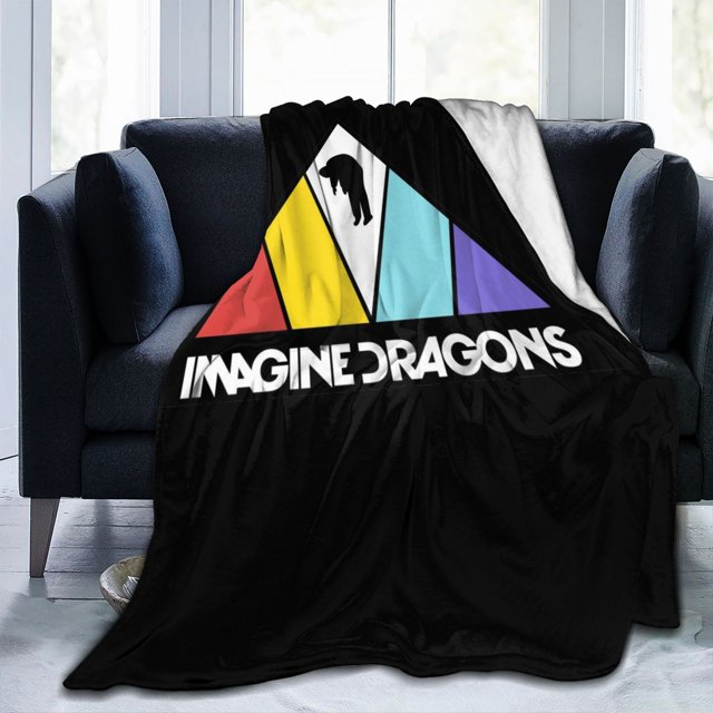 Manta de felpa extragrande de Imagine Dragons para sofá, cama y sofá. Suave, cálida y ligera, ideal para todos. 101 x 76 cm.
