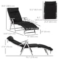 thumbnail image 3 of Outsunny Chaise Longue d'Extérieur avec Design Pliant Noire, 3 of 10