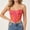 A164 Hot Pink, variant on Faux Leather Corset Top Women Strapless Lace Bustier Studded Criss Cross Boned Crop Top Gothic Pirate Biker Cyberpunk Halloween Costume Cosplay Edgy Clubwear