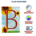thumbnail image 5 of America Forever Summer Sunflower Ladybugs Monogram House Flag Letter B 28 x 40 inches Yellow Floral Spring Double Sided Vertical Outdoor Yard Lawn Decorative Yellow Hello Sunshine House Flag, 5 of 5