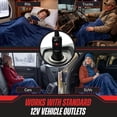 thumbnail image 3 of Stalwart 12V Electric Heated Blanket for Car, Truck, or RV (Navy), 3 of 8