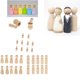 thumbnail image 1 of Juegos de Montessori perfecl Personas Clavija Muñecos Topper de la Torta 10pcs + 20pcs Novio Claro, 1 of 8