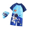 thumbnail image 3 of MEZZALL Summer Toddler Boys Girls Short Sleeve Cartoon Prints 2PCS Swimwear Beach Swimsuit Bikini 5-6 Years Cozy Kids Wear, 3 of 6