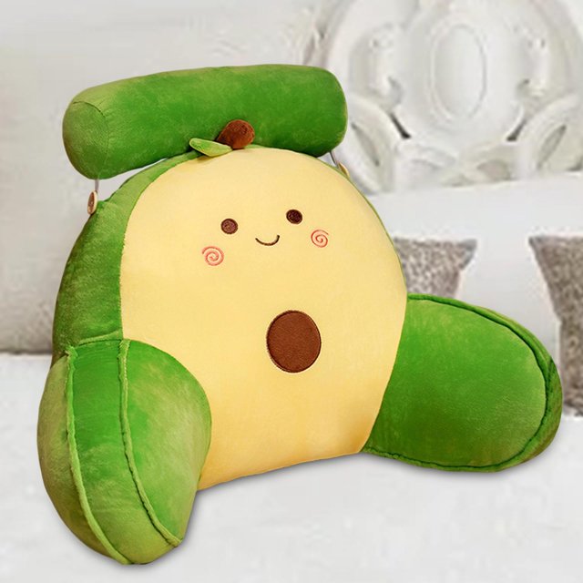 Cojín para la cintura, almohada de lectura con brazo, bonito cojín para sentarse en el respaldo de la silla, almohada suave para en la Aguacate perfecl almohada de lectura