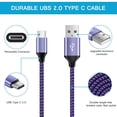 thumbnail image 5 of Android Fast Charging Cable C Port Charger Cord USB A to Type C Cell Phone Long Wires for Samsung Galaxy S24 FE Ultra/S22/S23 /S21/S20/S25+/S25 Ultra/S25,Google Pixel 9a/8a/7,iPhone 16 15, 5 of 14