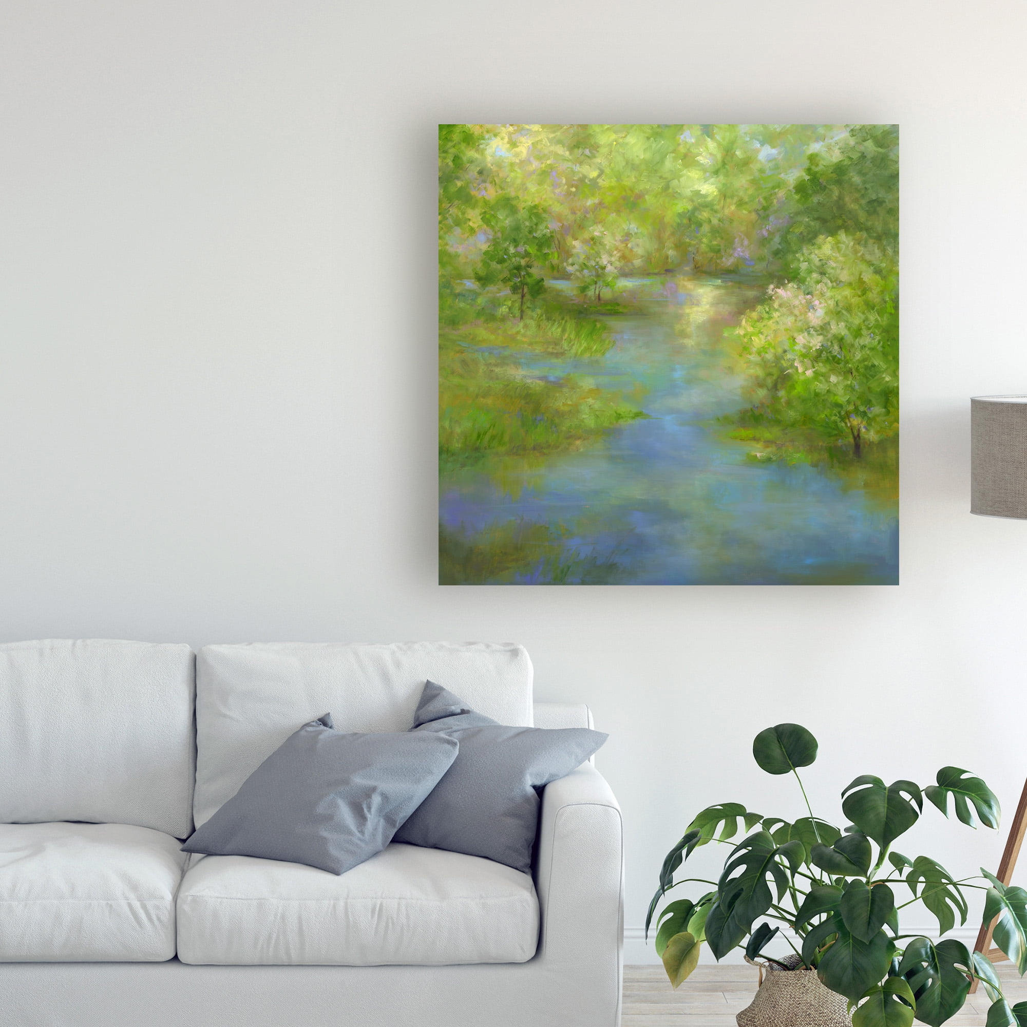 Trademark Fine Art 'Spring Lake Reflections' Canvas Art by Sheila Finch