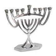 Zion Judaica Artistic Double Illumination Hanukkah Menorah Judaic Nested Menorah Shape Fits Standard Chanukah Candles Symbolic Tower Chanukiah