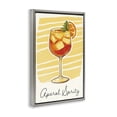 thumbnail image 3 of Stupell Industries Aperol Spritz and Yellow Stripes Gray Framed Floater Canvas Wall Art, design by Heidi Kuntz, 3 of 9